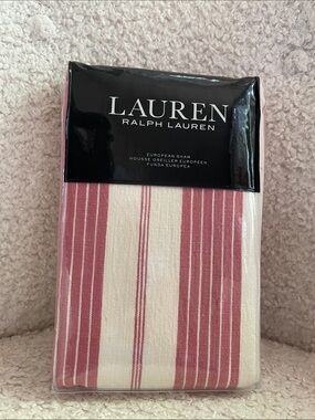 Lauren Ralph Lauren Striped Maddie European Sham Set 2 New